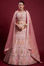 Gorgeous Georgette Pink Lehenga With Embroidered And Thread Work Clothsvilla