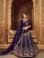 Purple Thread And Sequins Embroidered Georgette Festive & Party Wear Semi Stitched Lehenga Clothsvilla