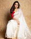 Eloquence White Linen Silk Saree With Prodigal Blouse Piece Shriji