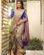 Palimpsest Grey Soft Banarasi Silk Saree With Two Snazzy Blouse Piece Shriji