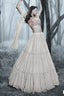 Silver Art Silk Ruffle Lehenga Choli For Indian Festivals & Weddings - Thread Embroidery Work, Handwork Work Clothsvilla