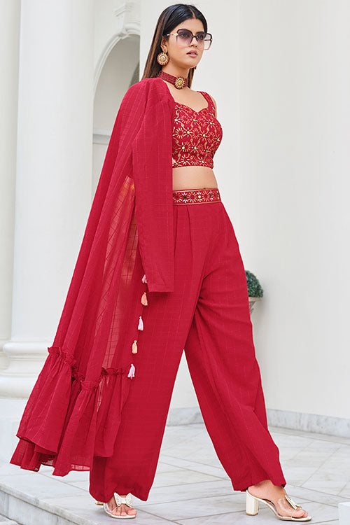 Stylish Designer Ready to Wear Georgette Co-Ords Set Collection ClothsVilla.com