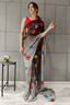 Georgette Printed Saree with Silk Blouse ClothsVilla