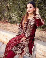 Load image into Gallery viewer, Magnificent Full Stitched Maroon Color Salwar Suit Clothsvilla