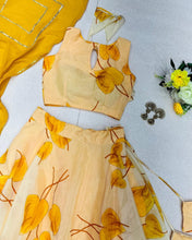 Load image into Gallery viewer, Casual Wear Yellow Color Digital Printed Lehenga Choli