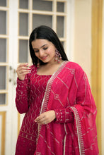 Load image into Gallery viewer, Stylish Embroidered Work Pink Color Sharara Suit