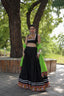 Designer Kutchi Gamthi Mirror Work Black Color Lehenga Choli Clothsvilla