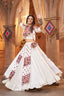White Beautiful Embroidered Designer Koti Style Chaniya Choli for Navratri ClothsVilla.com