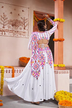Load image into Gallery viewer, White Beautiful Work Exclusive Designer Navratri Chaniya Choli ClothsVilla.com