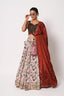 White Art Silk Sequence Embroidered Work Lehenga Choli ClothsVilla.com