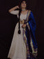 White Color Sequins And Thread Work Georgette Lehenga Choli Set Clothsvilla