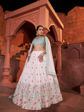 Load image into Gallery viewer, Light Pink Color Sequins With Embroidery Work Georgette Lehenga Choli Clothsvilla