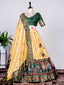 Cream Color Haydrabadi Patola Printed Lehenga Clothsvilla