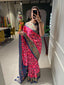 Crimson Color Patola Paithani Printed with Foil Work Dola Silk Saree Clothsvilla