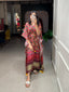 Red Color Patola Printed Gaji Silk Kaftan ClothsVilla.com