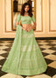 Elegant Organza Gota Patti Lehenga Choli in Pista Green Clothsvilla