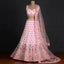 Baby Pink Sequins Embroidered Georgette Lehenga Choli Clothsvilla