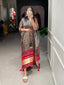 Green Color Ikkat Patola Printed Gaji Silk Kaftan ClothsVilla
