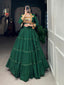 Green Color Plain With Gota Patti Rayon Navratri Collection Chaniya Choli ClothsVilla