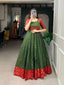 Green Color Zari Weaving Work Zari Chex Traditional Dress Clothsvilla