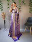 Kanjeevaram Silk Self Peacock Woven Saree Persian Indigo Clothsvilla