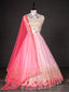 Light Pink Color Sequins Embroidery Work Net Lehenga Choli With Dupatta Clothsvilla