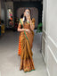 Mustard Color Zari Weaving Work Narayan Pet Saree Clothsvilla