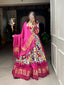 White Color Ikkat Patola Printed Gaji Silk Lehenga Choli ClothsVilla