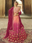Peach and Pink Silk Embroidered Lehenga Choli Clothsvilla