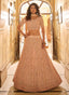 Peach Crepe Zari And Stone Work Wedding Lehenga Clothsvilla