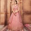 Peach Festive Wear Mirror Zari Sequins Work Georgette Lehenga Choli Clothsvilla