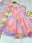 Multi Pink Color Foil Digital Print Gown Clothsvilla