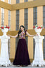Party Wear Wine Color Embroidered work Gown Clothsvilla