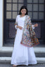 Pretty White Gown With Multi Organza Dupatta