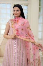 Load image into Gallery viewer, Wonderful  Light Pink Color Embroidery Work Sharara Suit