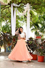 Load image into Gallery viewer, Attractive Peach Color Lehenga Choli With Koti