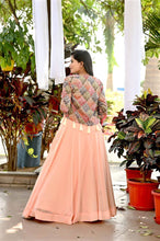 Load image into Gallery viewer, Attractive Peach Color Lehenga Choli With Koti