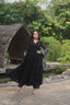 Black Color Butti Work Kurti Pant With Dupatta Set Clothsvilla