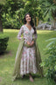 Mehendi Color Digital Print With Embroidery Work Anarkali Gown Clothsvilla