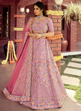Load image into Gallery viewer, Raw Silk Sequins Pink Lehenga Choli Clothsvilla