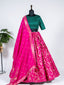 Pink Color Weaving work Jacquard Lehenga Choli Clothsvilla