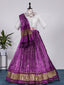Wine Color Digital Bandhej Printed Pure Gaji Silk Lehenga Choli Clothsvilla