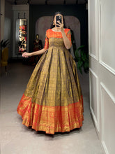 Load image into Gallery viewer, Purple Color Zari Weaving Work Kanjivaram Dress Clothsvilla