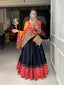 Red Color Digital Printed And Gamthi Work Cotton Chaniya Choli ClothsVilla