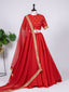 Red Color Simple Georgette Lehenga Choli Clothsvilla