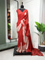Red Color Sequins With Zari Line And Gota Patti Lace Border Viscose Chanderi Saree Clothsvilla