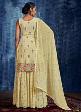 Load image into Gallery viewer, Georgette Readymade Salwar Suit in Yellow Clothsvilla