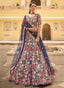 Soft Net Stone And Sequins Work Lehenga In Navy Blue Clothsvilla