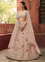 Stunning Pink Organza Lehenga Choli with Stone Embellishments Clothsvilla