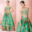 Turquoise Embellished With Printed Organza Lehenga Choli Clothsvilla